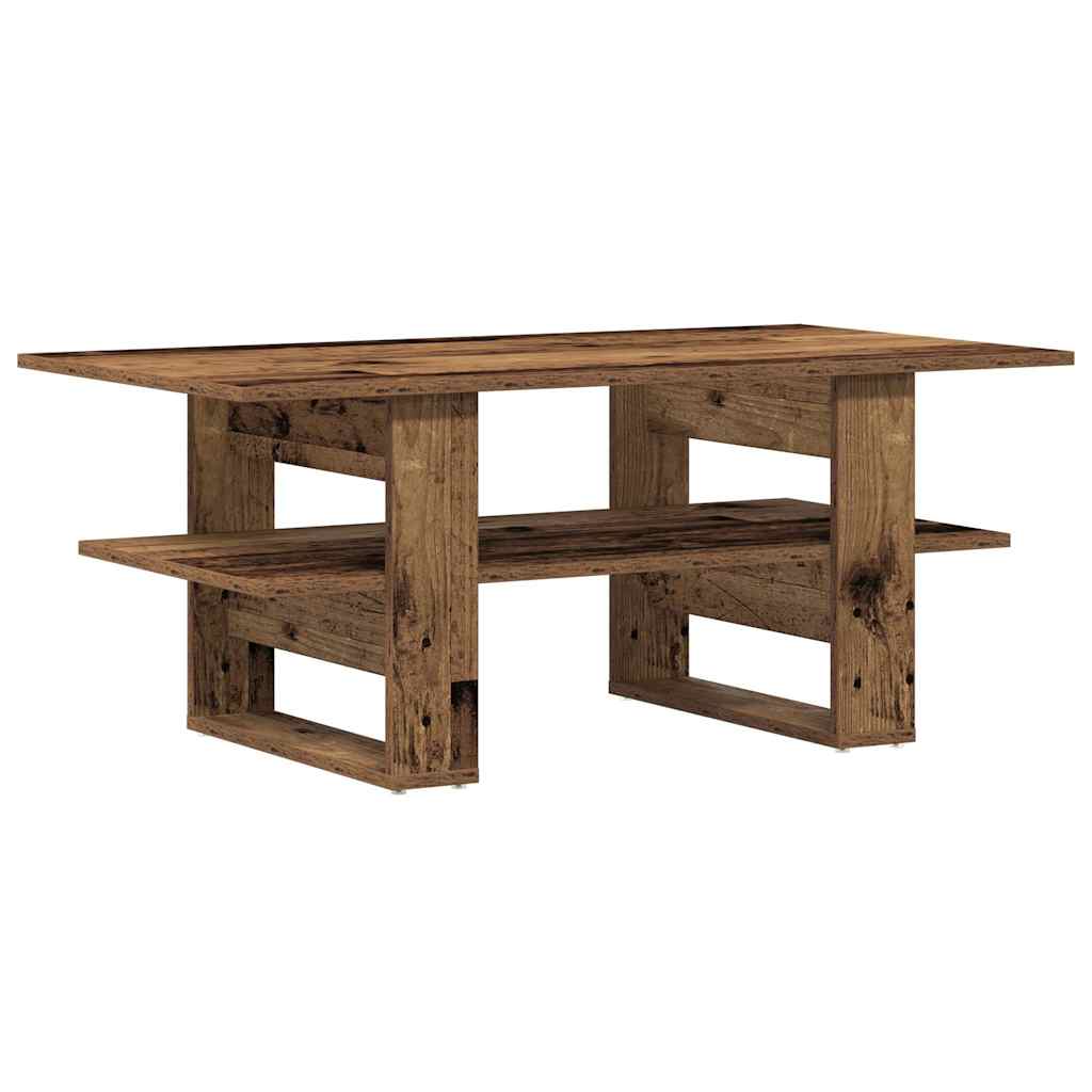 Coffee Table Reclaimed Wood Look 102x55x42 cm Engineered Wood