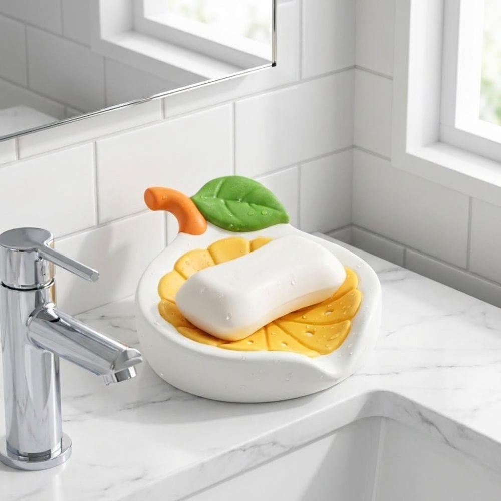 Non-Slip Soap Box Stable Dry Soap Holder Creative Drainage Soap Dish Laundry Room