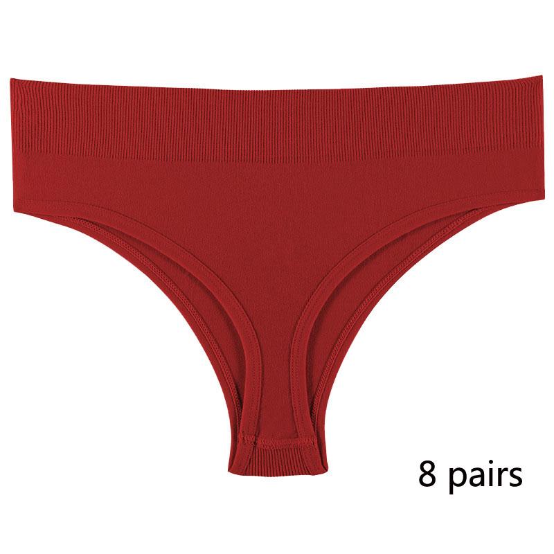 Спортивное нижнее белье для девочек, бесшовные сексуальные невидимые трусики со средней талией для девочек, однотонные удобные спортивные трусики с надписью «T» для женщин