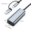 USB Type-C To RJ45 Gigabit Ethernet Adapter - Driver-Free Network Cable Converter for Laptop