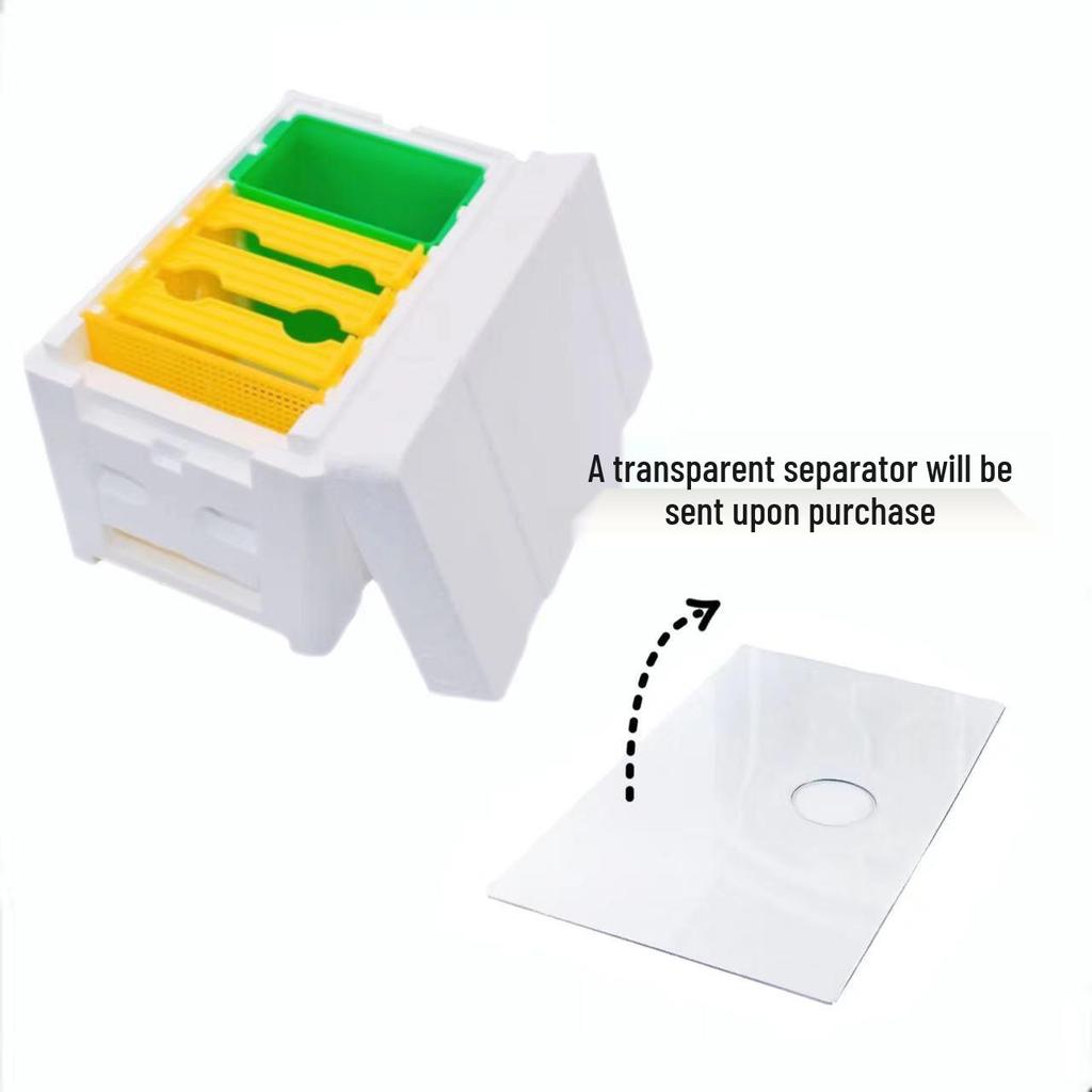 Пенопластовый мини-улей для разведения маток и опыления пчелами с пластиковой кормушкой