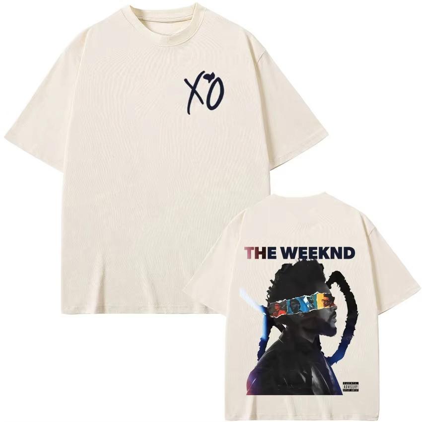 РЕПЕР The Weeknd XO Тур 2026 лето Мужская Женская Музыка Высокое Качество Харадзюку Футболка с коротким рукавом Хип-Хоп Готическая Одежда Футболки
