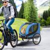 Bike Trailer for Dogs with Universal Coupling, Steel, Blue+Black