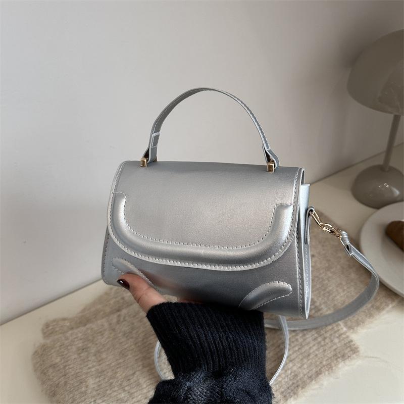 Crossbody Bag PU Leather Solid Color Shoulder Bag for Women Handbag Trendy Satchel Purse for Work Travel CLE