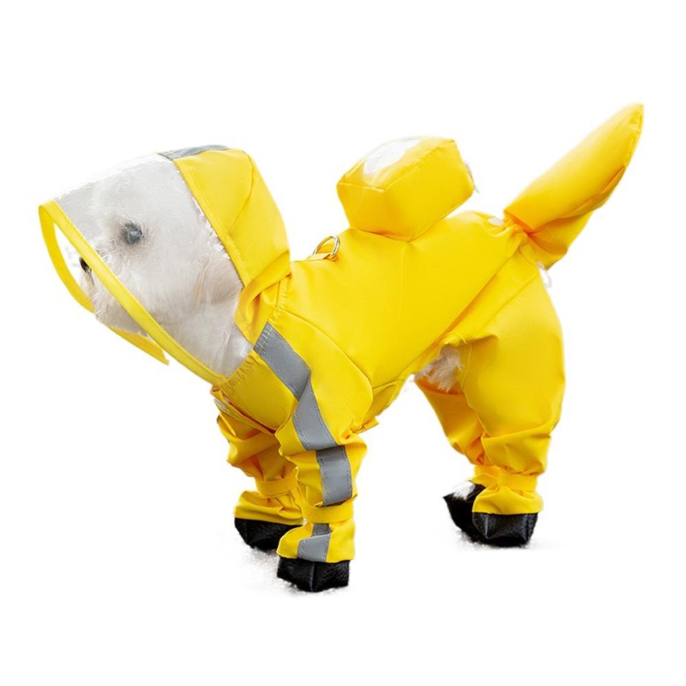 Стильный дождевик с капюшоном для собак, всесторонний, ветрозащитный, одежда для маленьких собак, водонепроницаемый, мягкий дождевой плащ для собак, корги