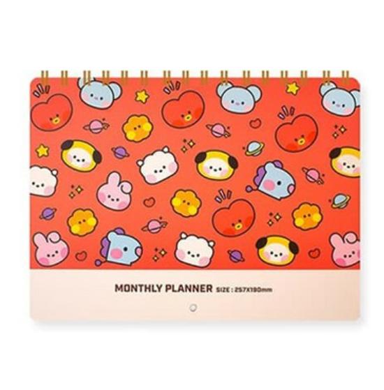 BT21 Месячный планировщик – Планировщик на один месяц (17 месяцев)