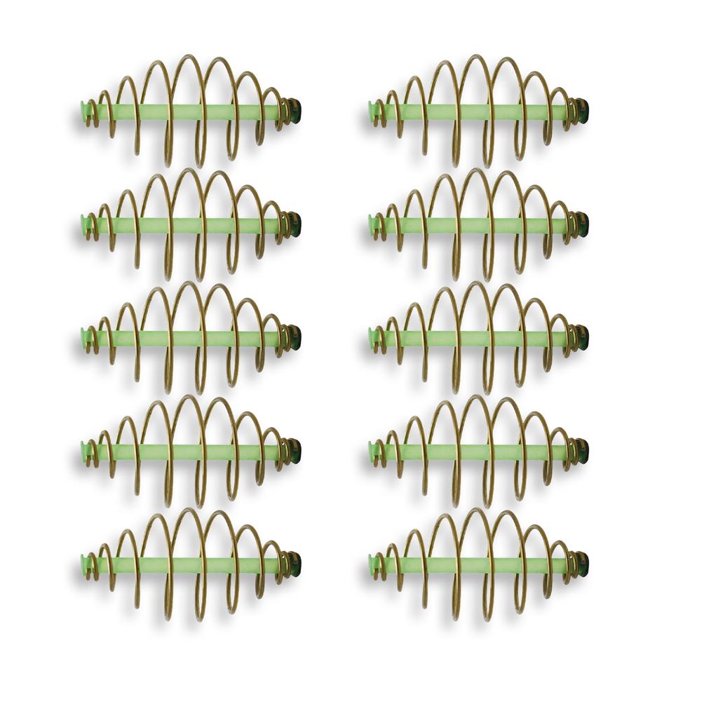 10pcs Fishing Spring Feeder Carp Fishing Equipment Tools Feeder Basket Bait Thrower Feeder Coil Inline Method Feeder