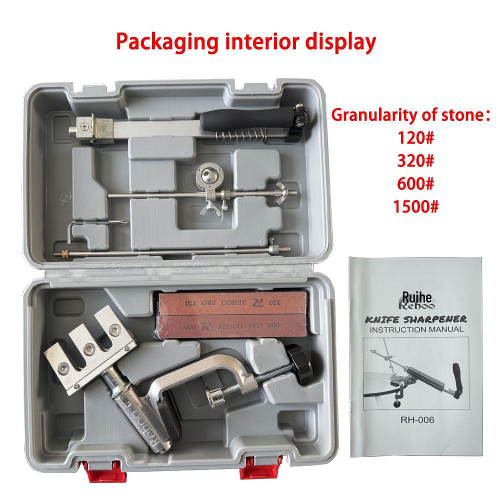 Ruihe Rehoo Металлический держатель для заточки ножей с фиксированным углом, вращающийся на 360°, RH006