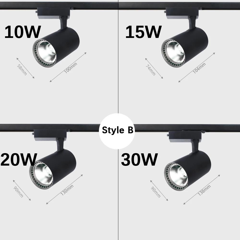 LED Track Light Anti-Glare Spotlight 110-265V 10-30W Warm White Cool White Natural White COB Chip Indoor Outdoor For Home Modern