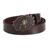 Whole Vintage Cowhide Belt Bullhead Punk Denim Men's Wide Belt