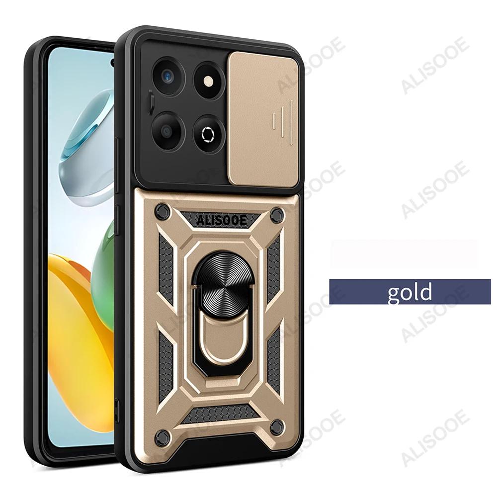 Funda for Honor X8C X7C 4G Чехол-слайдер для объектива камеры Кольцо-подставка Держатель Противоударный чехол для телефона Honor X7C Capa
