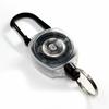 KEY-BAK Sidekick Reel Keychain with Carabiner [Limited Edition] Clear Body, 60cm Kevlar Cord [Authorized KEYBAK Distributor, 2-Year Warranty]