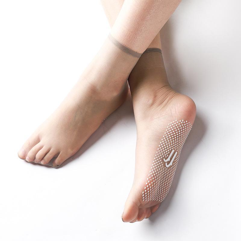 Нескользящие корейские стальные чулки третьего поколения — ультратонкие, невидимые, дышащие короткие носки для весны и лета.