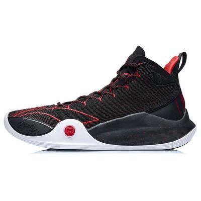 Баскетбольные кроссовки Li Ning CJ-1 McLemore 1 с противоскользящей износостойкой подошвой, амортизирующие, мужские, черные, красные ABAR019-6