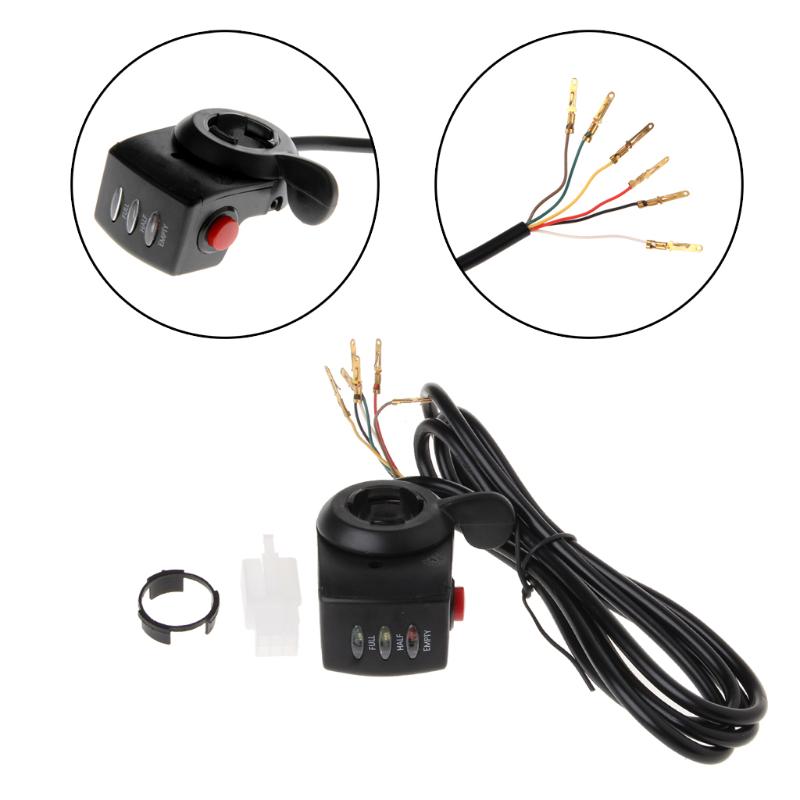 24/36/48 В E-bike E-Bicycle Thumb Throttle Handle Bar Grip Gas Twist Throttle Electric Scooter Invisible Speed Controller