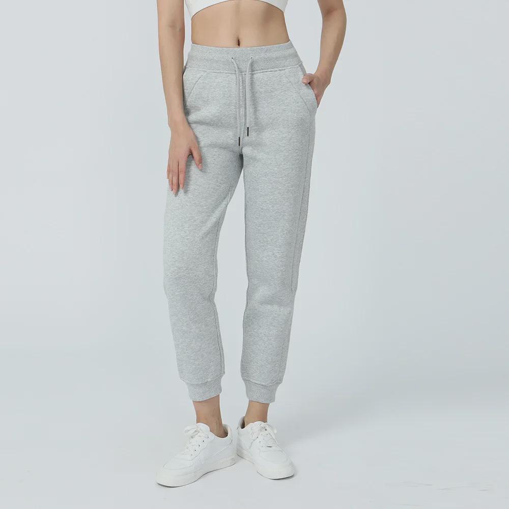 Мягкие женские спортивные штаны с высокой талией Scuba Joggers - теплые спортивные штаны для занятий йогой и фитнесом, а также повседневной носки в осенне-зимний период