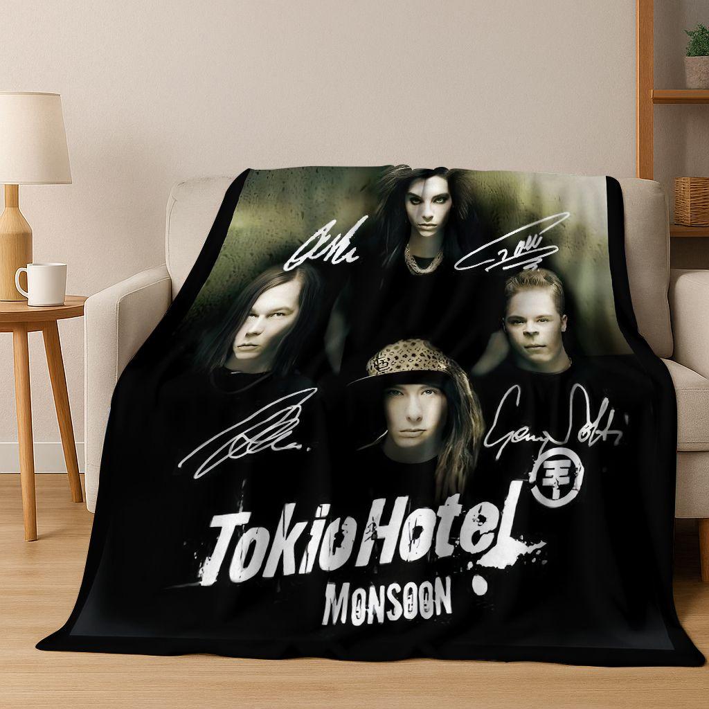 Модное Арт Фланелевое Одеяло Tokio Hotel Билл Том Каулитц, Уютное Мягкое Пледное Одеяло для Дома Спальни Кровати Дивана, Подарок