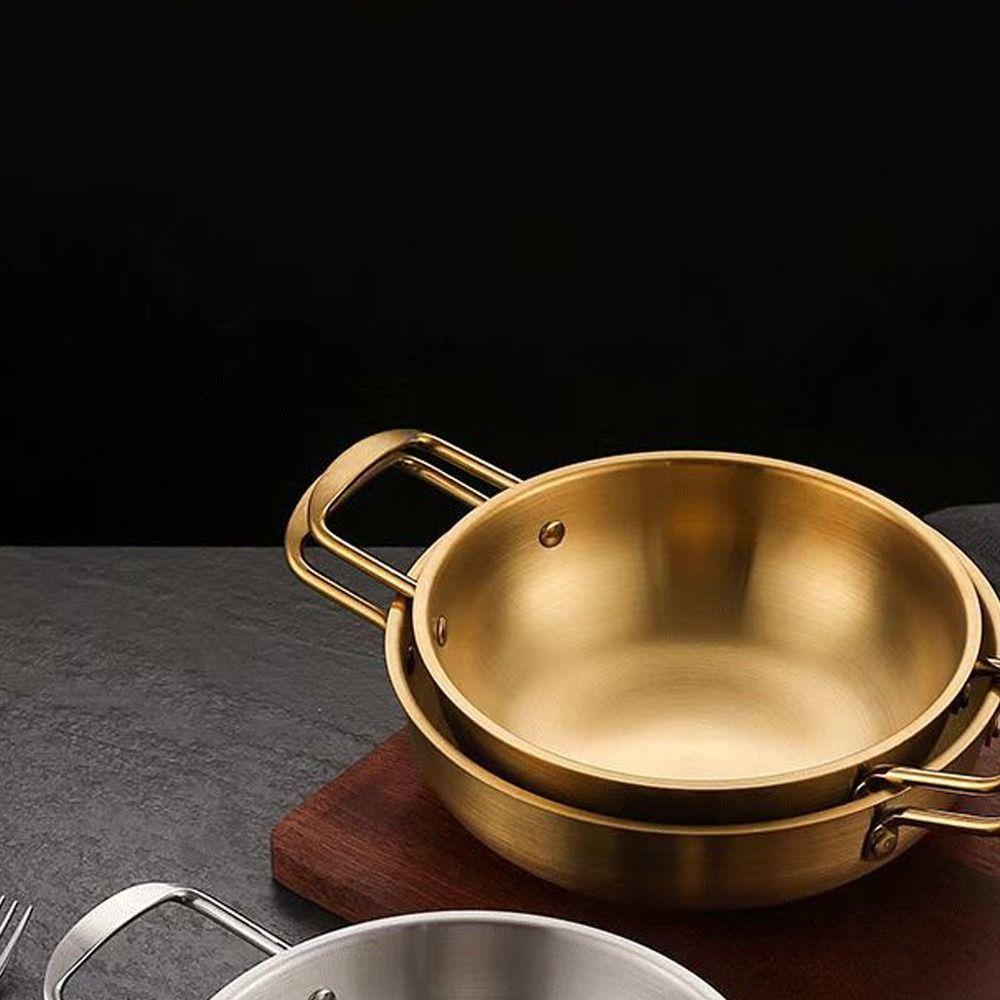 Stainless Steel Cookware Saucepan Paella Pan Home Cooking Seafood Rice Pot Picnic Snack Plates