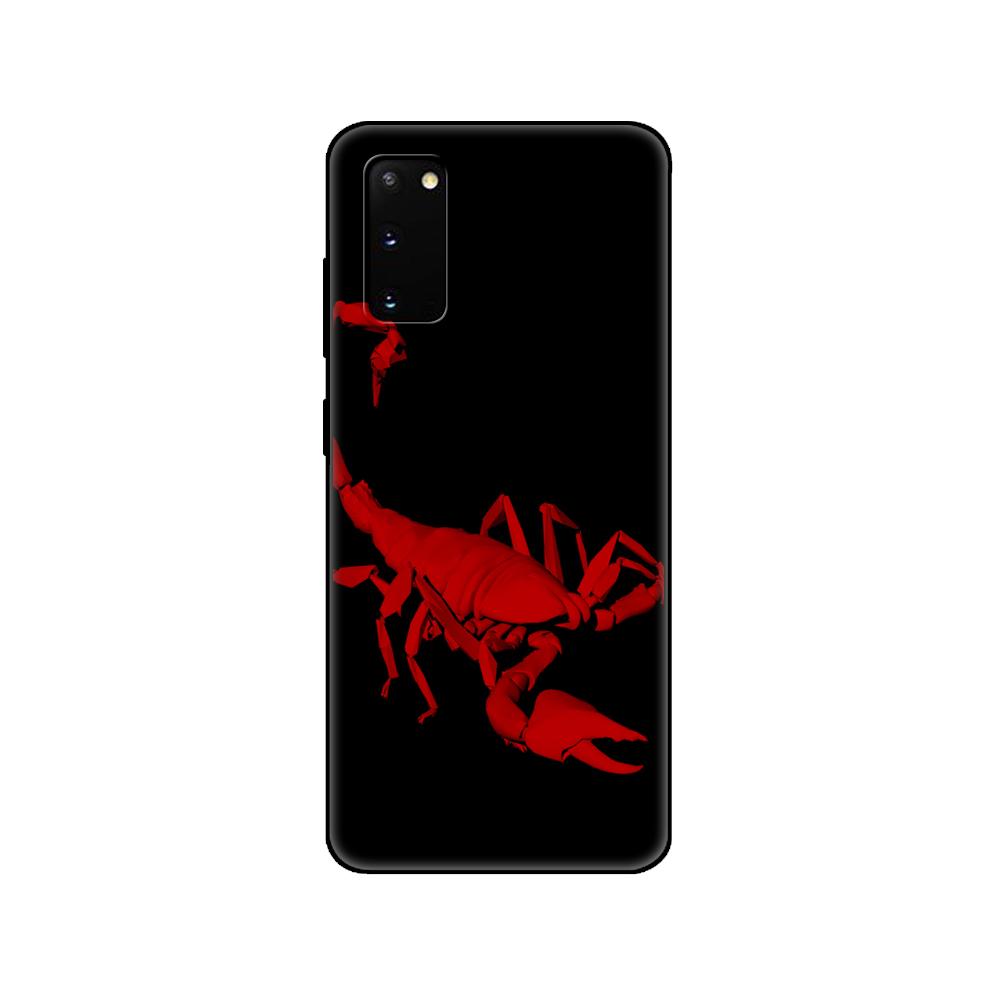 Черный чехол из ТПУ для Samsung Galaxy S20 /S20 PLUS/S20 ultra/S20+ /S20FE задняя крышка Animal Crab Scorpion