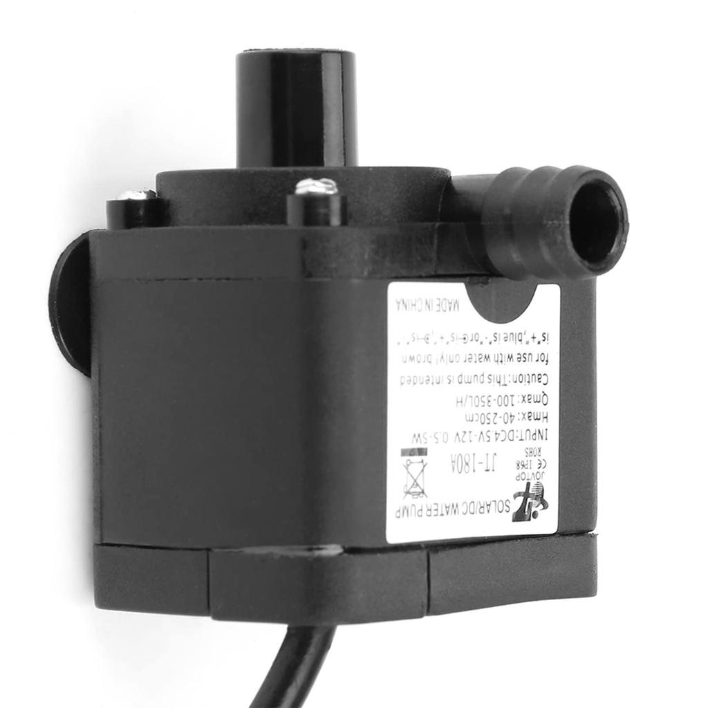 Walfront JT-180A-12 Small DC 12V Brushless Submersible Water Pump, 350L H, for Aquariums, Fish Tanks, and Water Cooling, Brushless Motor
