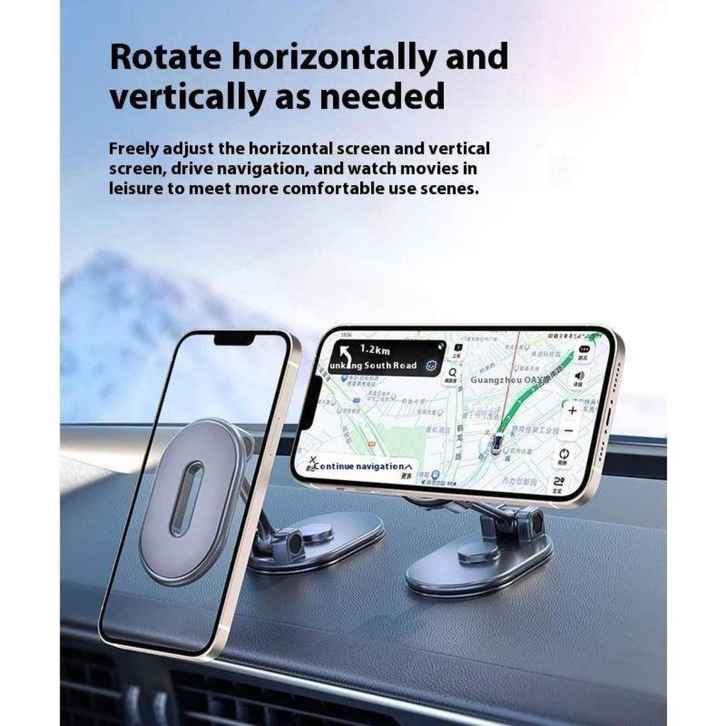 Креативный магнитный держатель для мобильного телефона в автомобиль, вращающийся складной телескопический кронштейн, многоугольная фиксация, автомобильный навигационный сплавной кронштейн
