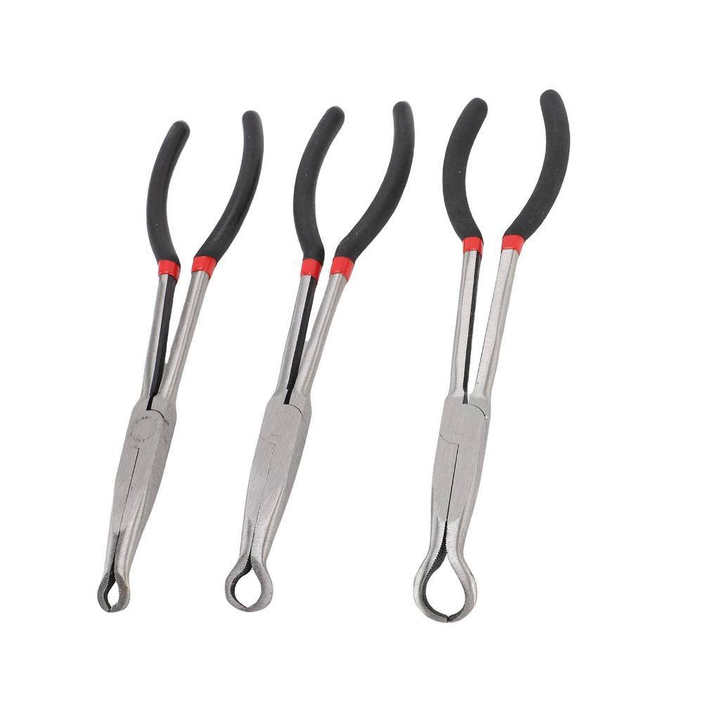 3PCS Heavy Duty Long Nose Grip Pliers 11 Inch Hose Removal Pliers  Spark Plug Boot Removal
