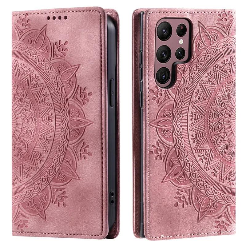 Магнитный откидной кожаный чехол-книжка для Samsung Galaxy S25 S24 Ultra S23 FE S22 S21 S20 S10 S9 Plus Note 20 Кошелек Картхолдер Чехол для телефона Coque