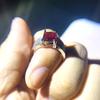 Cute Female Rings 925 Sterling Silver Dazzling Red Square Cut Zircon Stone Promise Wedding Rings for Women Gift Anillo Bijoux