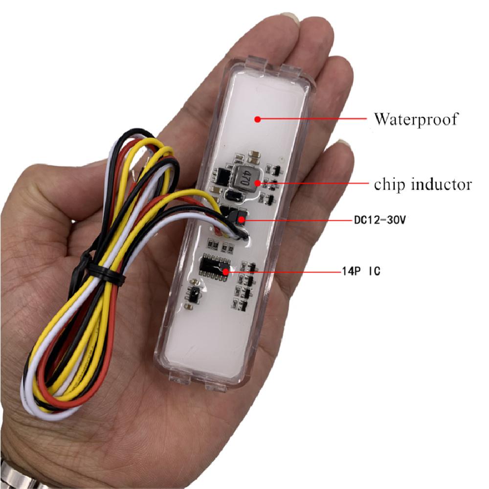 2 шт. Светодиодный фонарь для грузовика 12-24 В 28 светодиодов Сканирующий боковой габаритный огонь Указатель поворота Предупреждающие огни Задний стоп-сигнал Аварийный сигнал для кузова прицепа