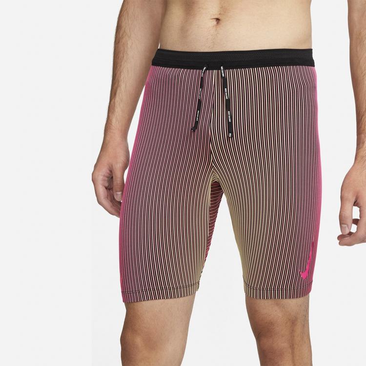 Nike Dri-FIT полосатый логотип с эластичной резинкой на талии, облегающие спортивные шорты, мужские брюки, розовый, черный, DM4623-016