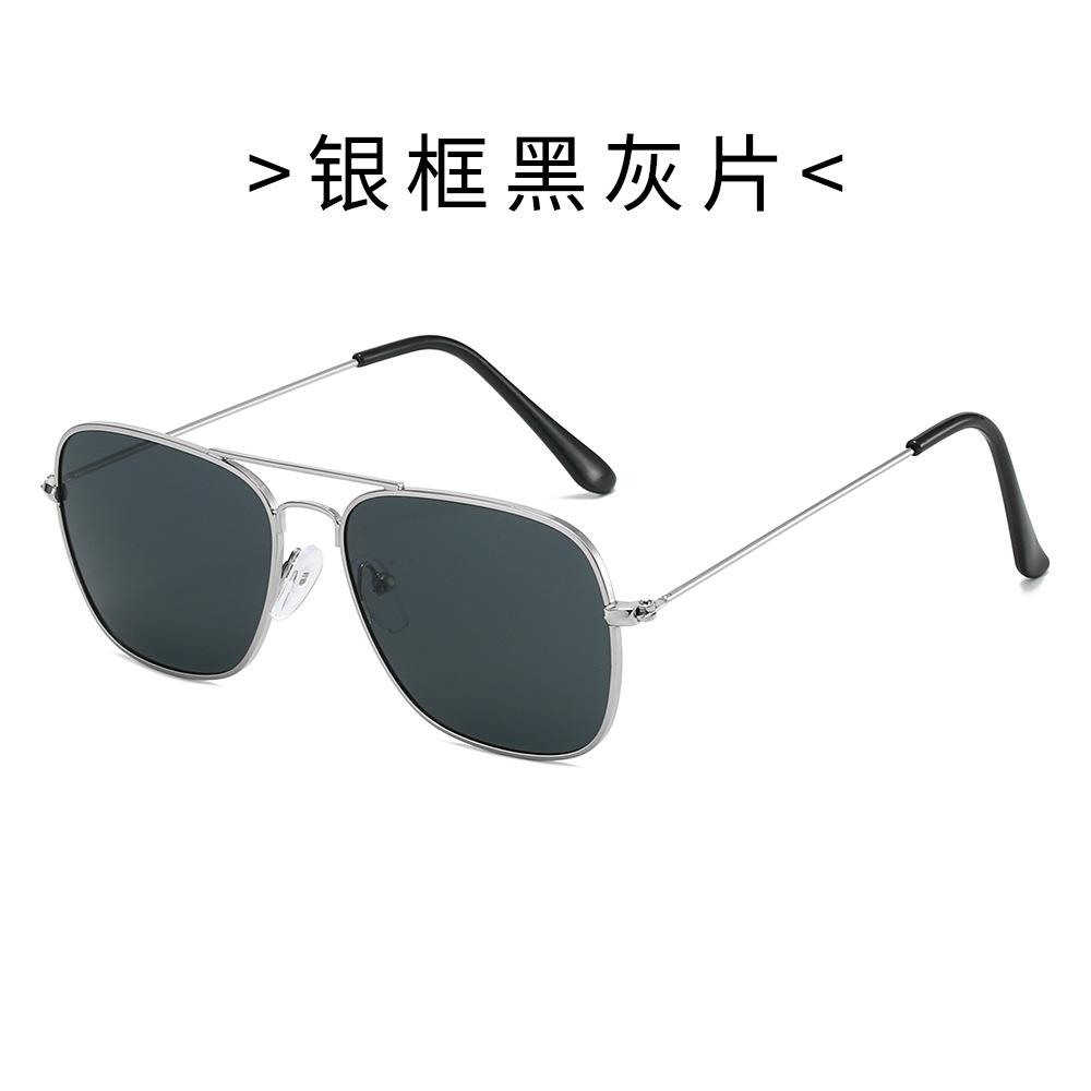 New high-end sunglasses Internet celebrity personalized sunglasses Metal double beam driving fishing cycling versatile sunglasses