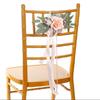 Nordic Style Wedding Pew Flowers Eucalyptus Leaves Artificial Flowers Chair Back Flower  Outdoor