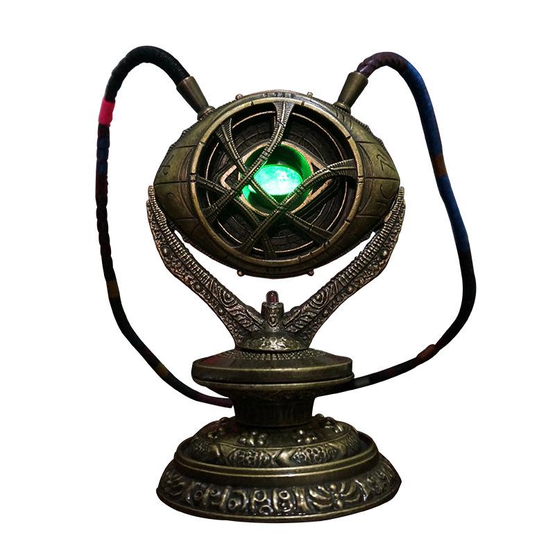 Dr. Strange Eye of Agamotto Necklace, Zinc Alloy Luminous Pendant, Cosplay Jewelry Gift for Marvel Fans