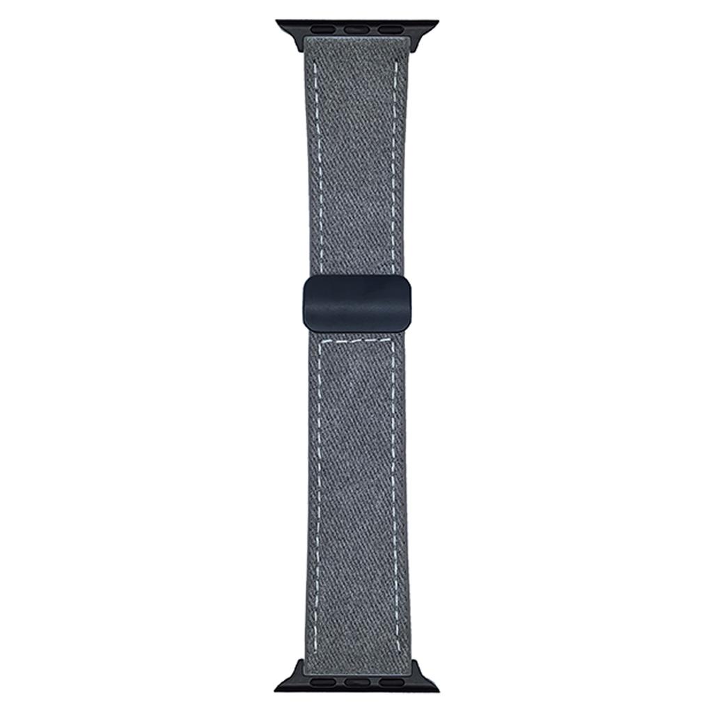 Watch Band For Apple Watch Series 10 Ultra 9 8 7 SE 6 5 4 3 2 1 46mm 49mm 45mm 44mm 42mm Magnetic Buckle Leather Nylon Wrist Strap