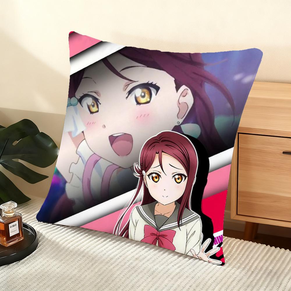 Love Live! School Idol Cushion Cover Soft Short Plush Pillow Cover Smooth Cozy Texture Aesthetic Cushion Case Home Decor