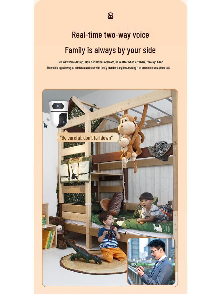 V380 Dual-Lens WiFi HD Smart Indoor Surveillance Camera