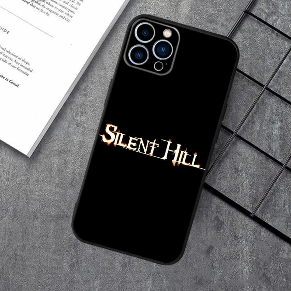 S-Чехол для телефона Silent Hill Horror для Apple iPhone 15,14,13,12,11,XS,XR,X,8,7,Pro,Max,Plus,mini Силиконовый Черный Чехол