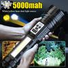 5000MAH Powerful Dual Light Source Flashlight Built-in 18650 Battery Rechargeable Type-c Flashlight Fishing Hunting Tactical Flashlight