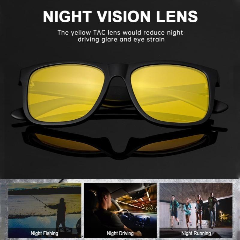 Неполяризованные 1шт антибликовые очки для вождения ночного видения для мужчин на открытом воздухе очки с улучшенным светом модные очки автомобильные аксессуары