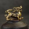 Brass Pixiu Pendant Key Buckle Carved Statuette Gifts Fengshui Sculptures