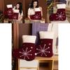 Christmas Decor Plush Sock With Embroidered Snowflake And Gift Bag For Holiday Home Decor