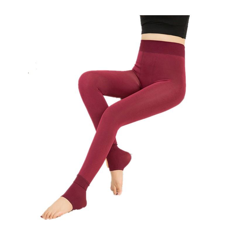 Autumn and Winter Thickened Velvet Women's Leggings High Waist Large Size Warm Leggings One Pants