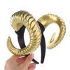 Artificial Halloween Devil Headband Gothic Goat Horn Hair Hoop Black Demon Horn Headwear  Adults