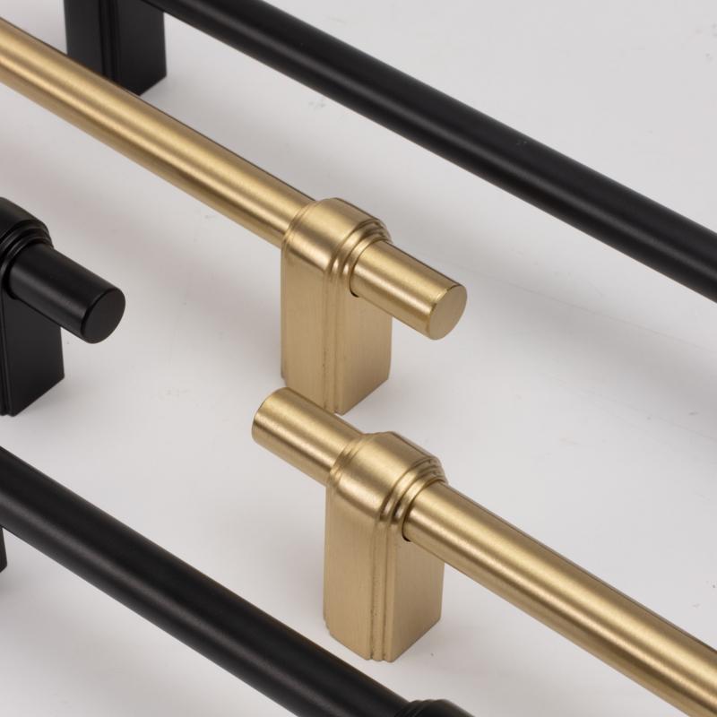 Vintage British Brass T-Bar Cabinet Handle Knob for Kitchen Cabinets Furniture & Interior Home Hardware for Drawers & Dressers