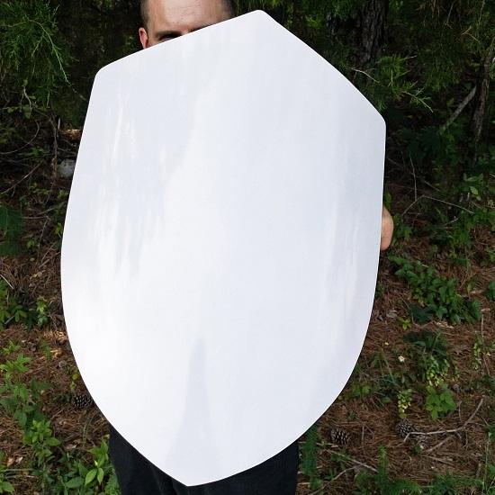 Четырехточечный стальной боевой щит Полностью функциональная средневековая реплика 14-го века Готовый к битве пустой щит