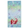 2024 Marushin Disney Princess Little Mermaid Leisure Towel with Character 2125024500 Quick-Drying Towel, Ariel, Quick-Drying, Absorbent, Drawstring,