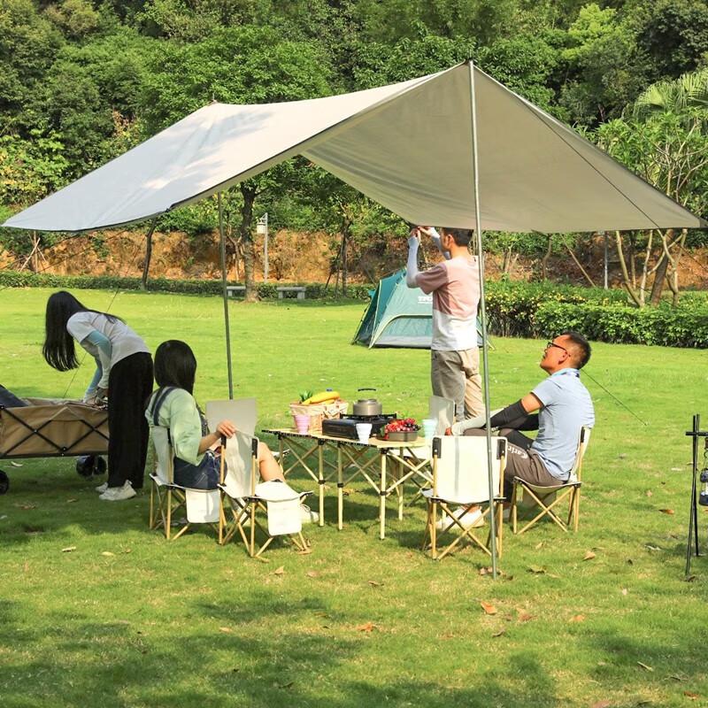 TFO 3x3m Square Silver-Coated Camping Tarp