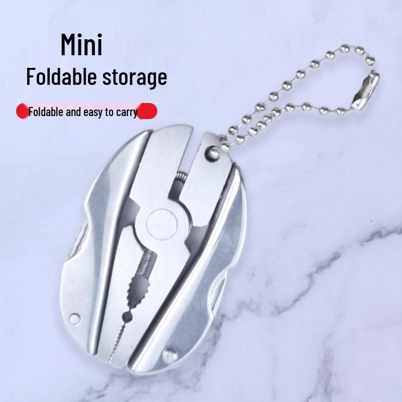 Мини-нож-мультитул и плоскогубцы "Черепаший панцирь" - Полностью стальной, Портативный инструмент для улицы