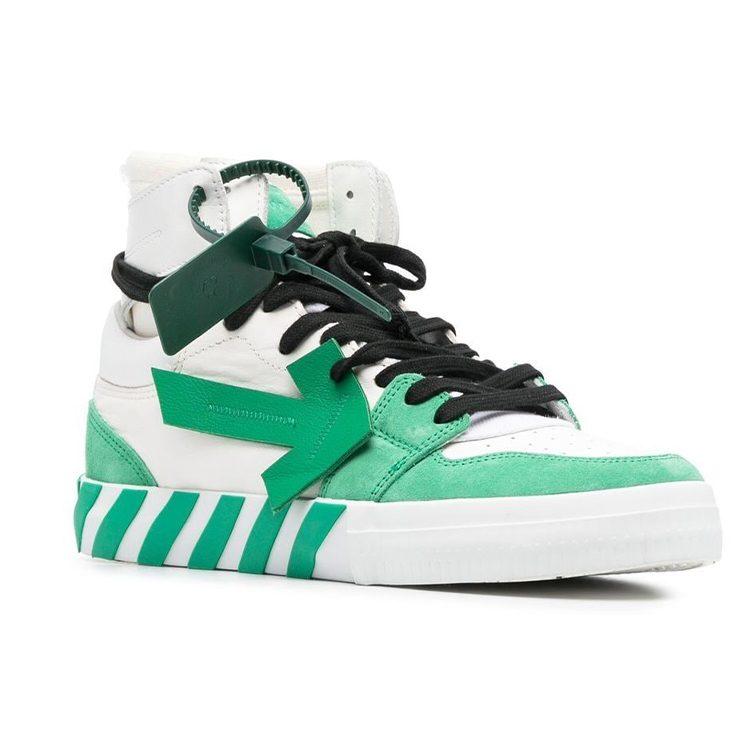 OFF WHITE Vulc High White Green OMIA225F22LEA0010155