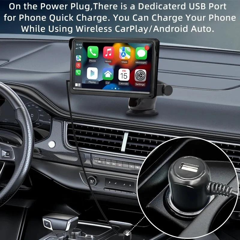 7inch Universal Automotive Car Radio Multimedia Video Player Wireless Apple Carplay Android Auto Touch Screen Bluetooth Rearcam